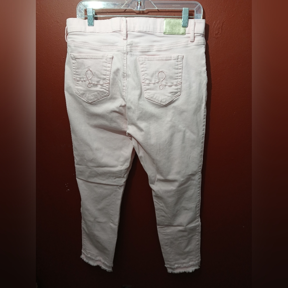 Lilly Pulitzer 29" South Ocean High Rise Calla Light Pink Jean Size 14 - Picture 10 of 16